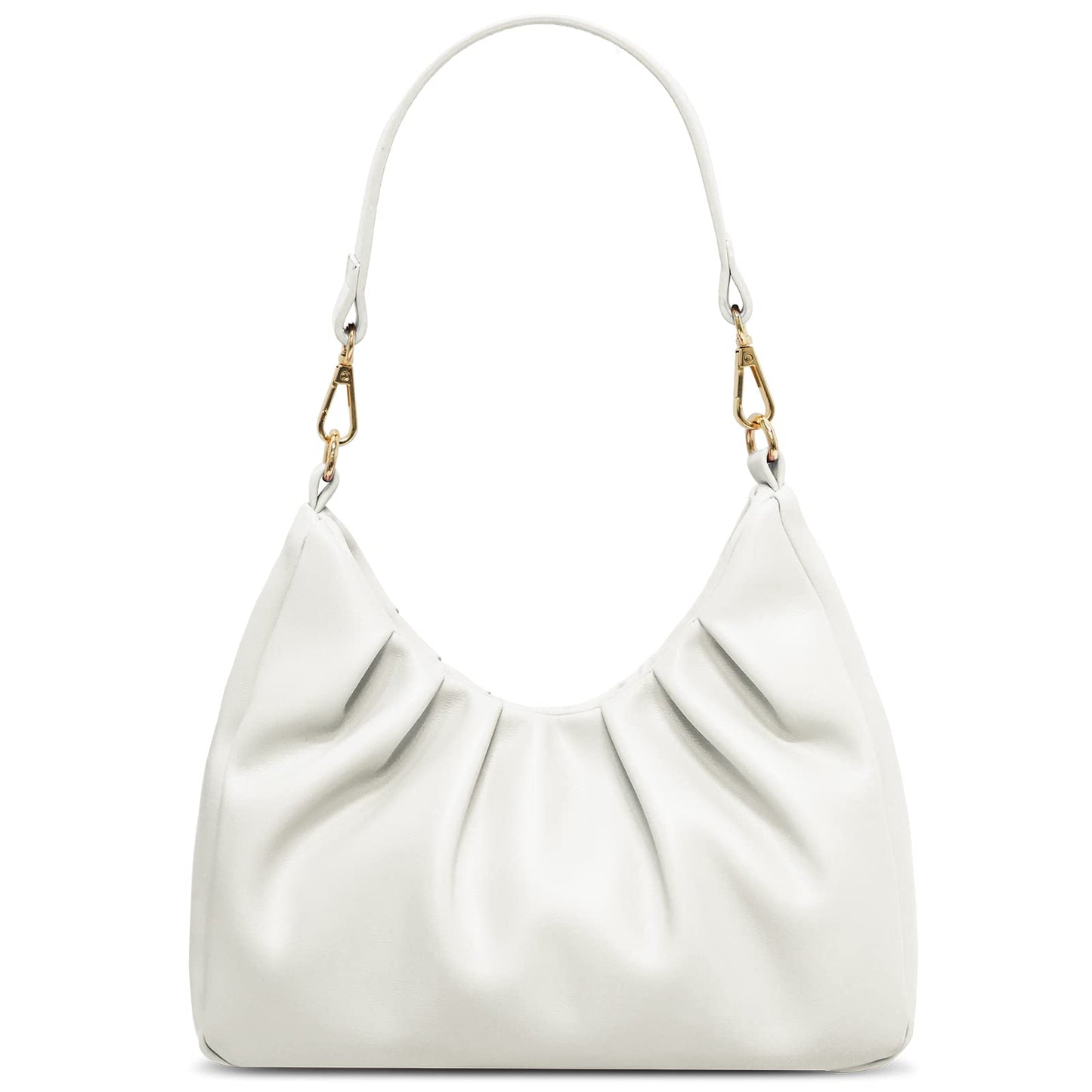 LIVACASA Shoulder Bags for Women, Cute Soft Small Clutch Purses,PU Leather Hobo Crossbody Tote Dumpling Bags with Pockets