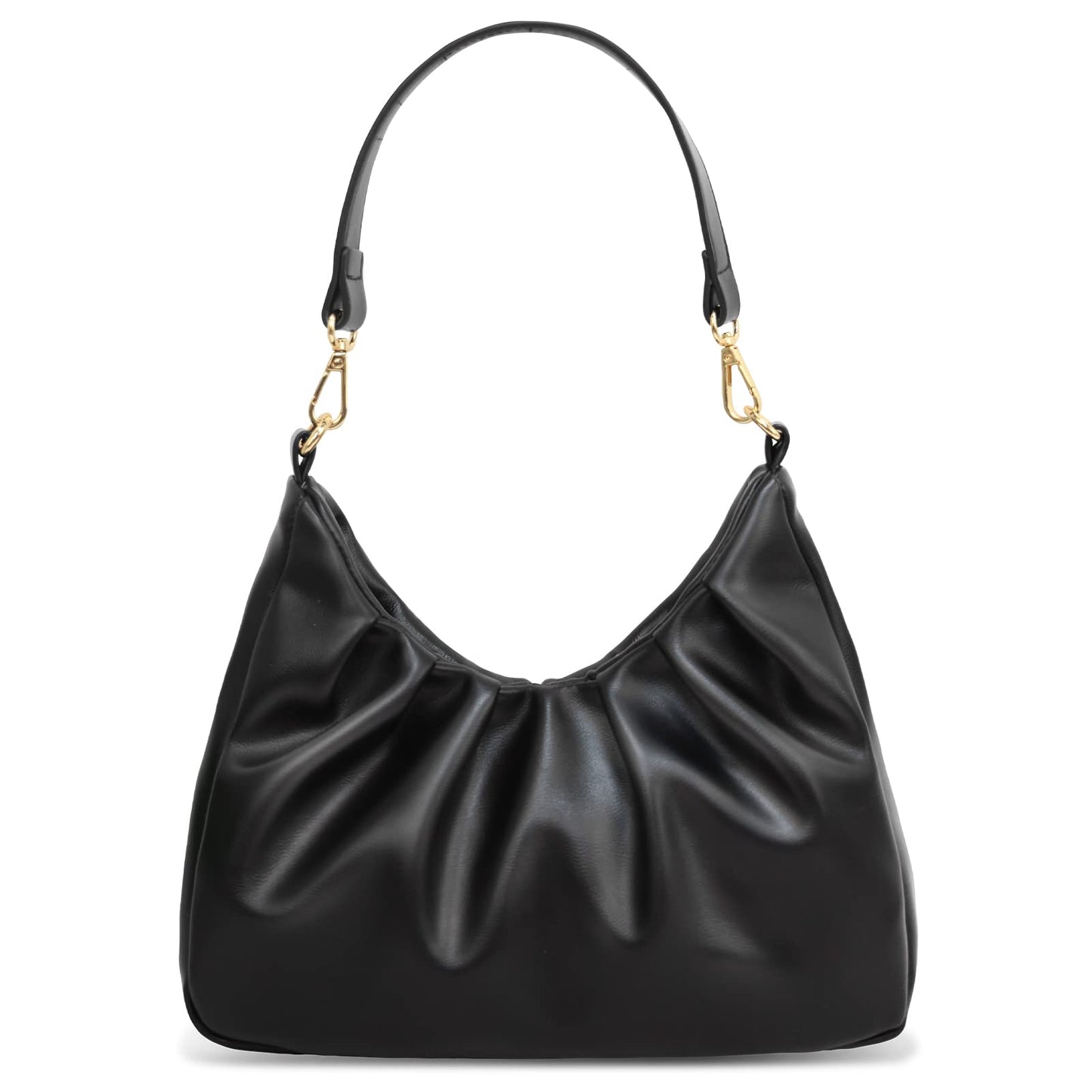 LIVACASA Shoulder Bags for Women, Cute Soft Small Clutch Purses,PU Leather Hobo Crossbody Tote Dumpling Bags with Pockets
