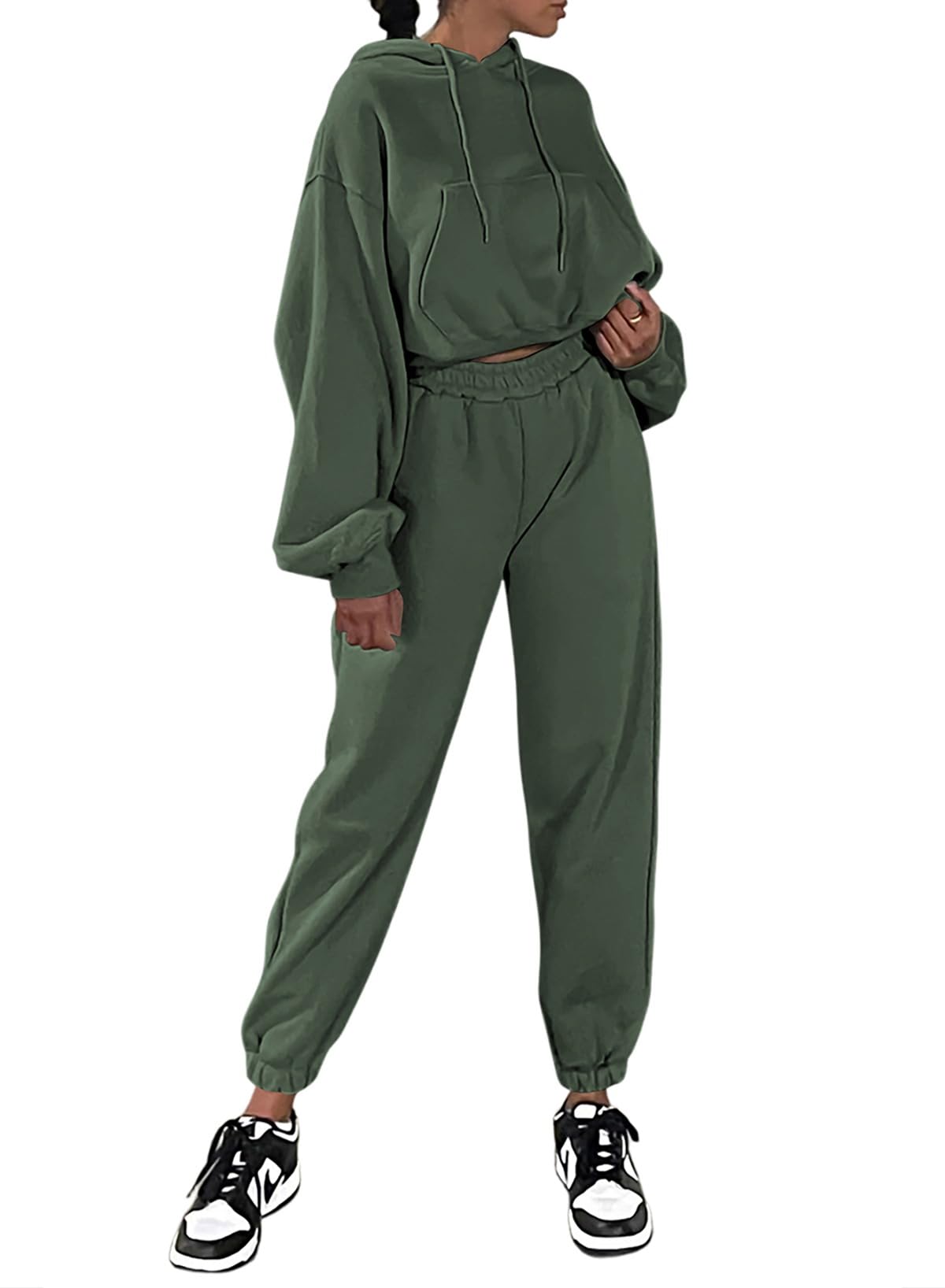 Herseas Womens 2 piece Outfits Lounge Sets Sweatsuits Hoodies Long Sleeve Sweat Set Fleece Fall Fashion Clothing 2025