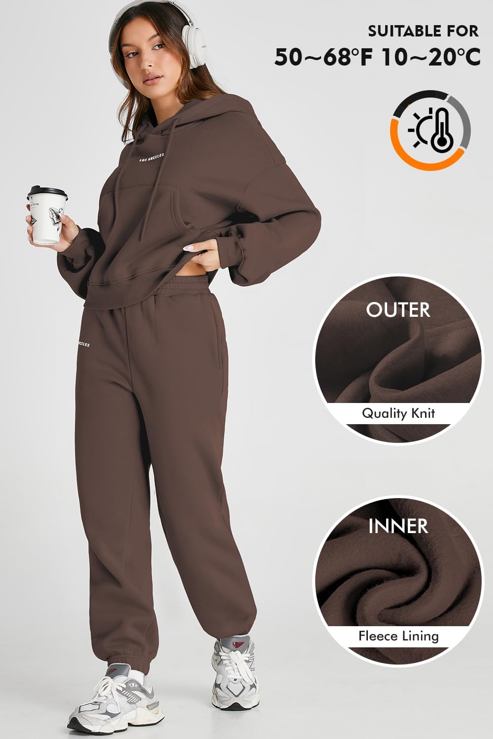 Herseas Womens 2 piece Outfits Lounge Sets Sweatsuits Hoodies Long Sleeve Sweat Set Fleece Fall Fashion Clothing 2025