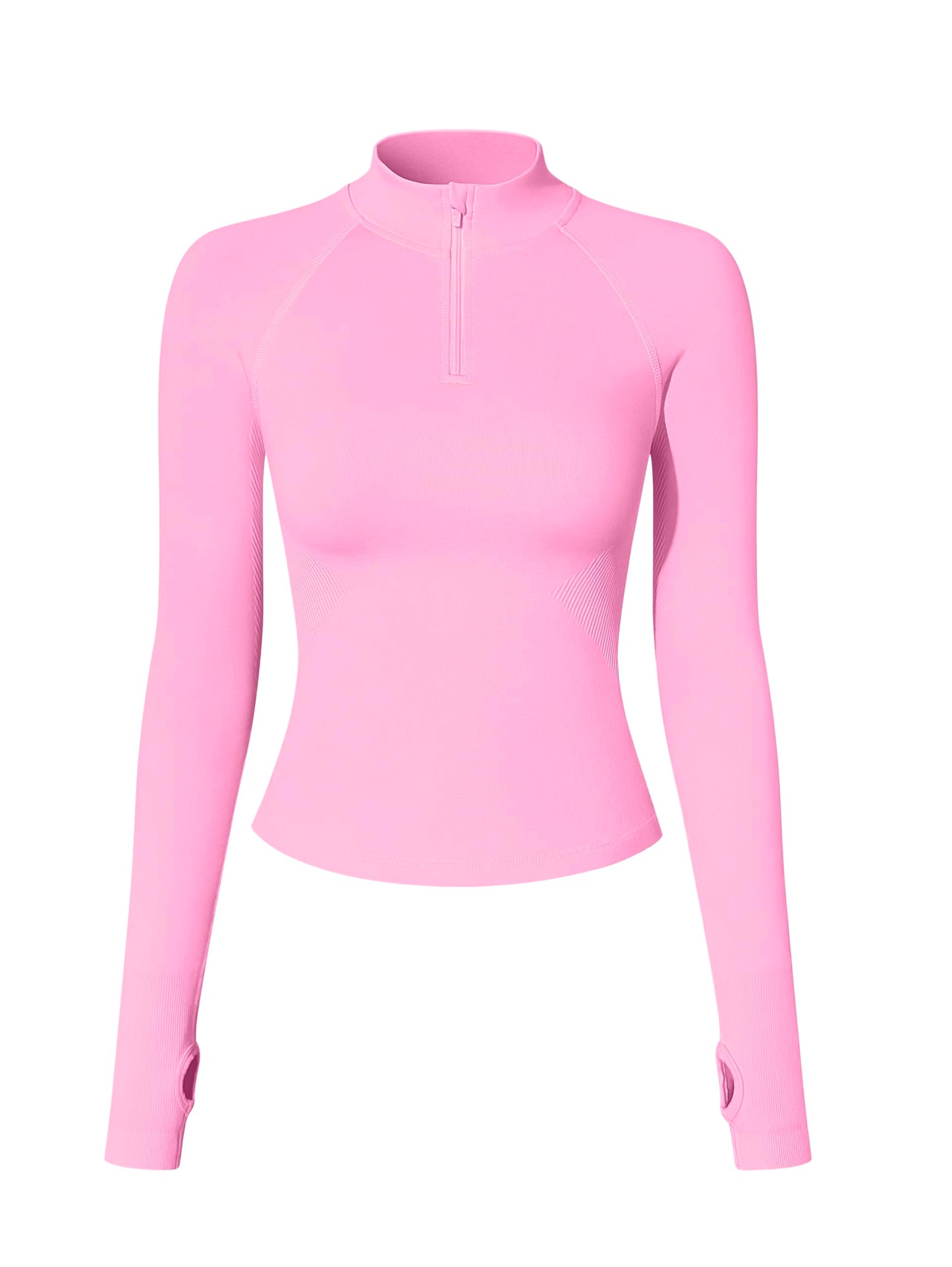 OQQ Workout Shirts Women Long Sleeve Yoga Tops Impact Half Zippy Tunics Running Shirts