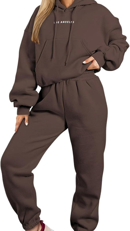 Herseas Womens 2 piece Outfits Lounge Sets Sweatsuits Hoodies Long Sleeve Sweat Set Fleece Fall Fashion Clothing 2025