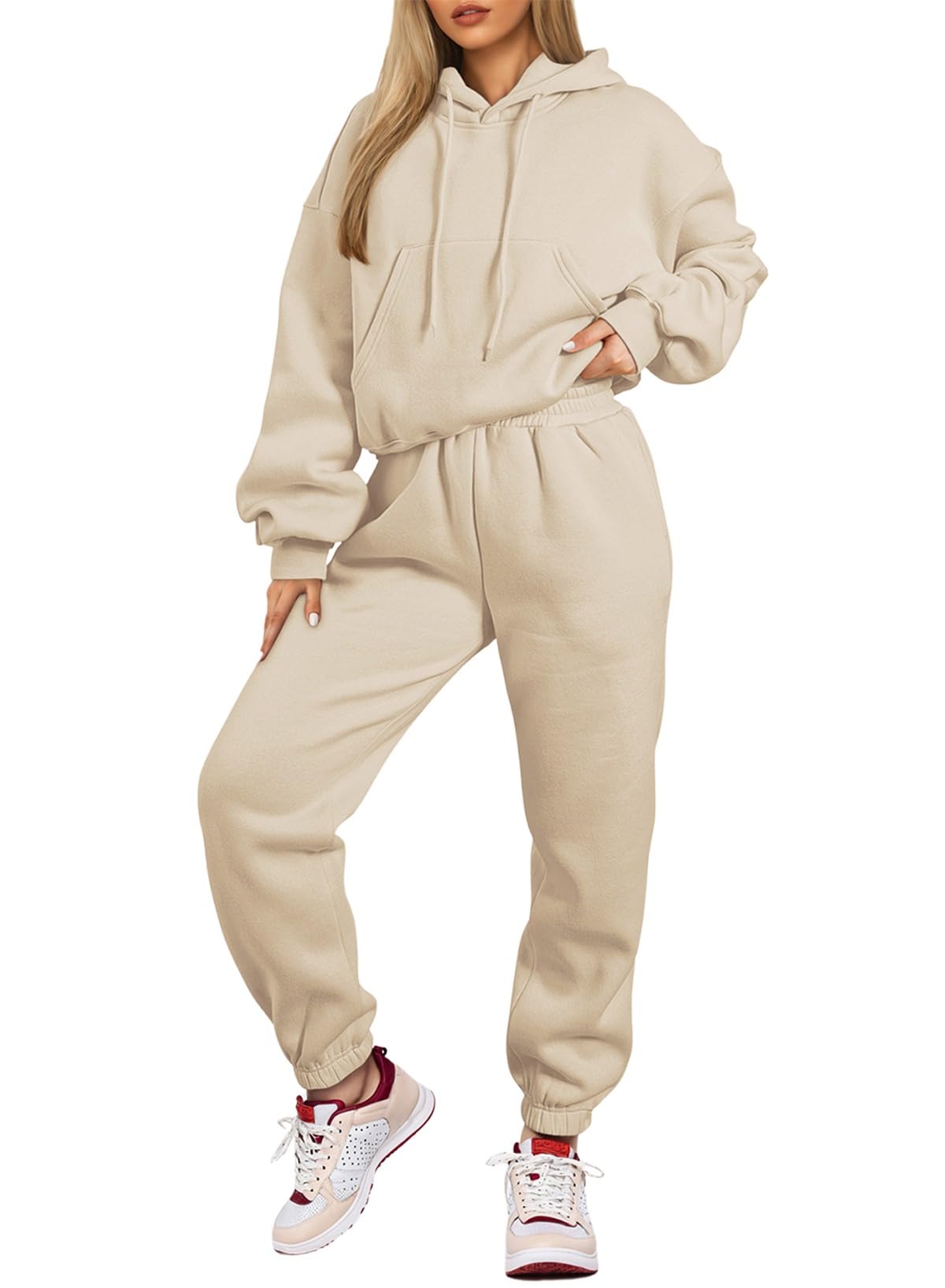 Herseas Womens 2 piece Outfits Lounge Sets Sweatsuits Hoodies Long Sleeve Sweat Set Fleece Fall Fashion Clothing 2025