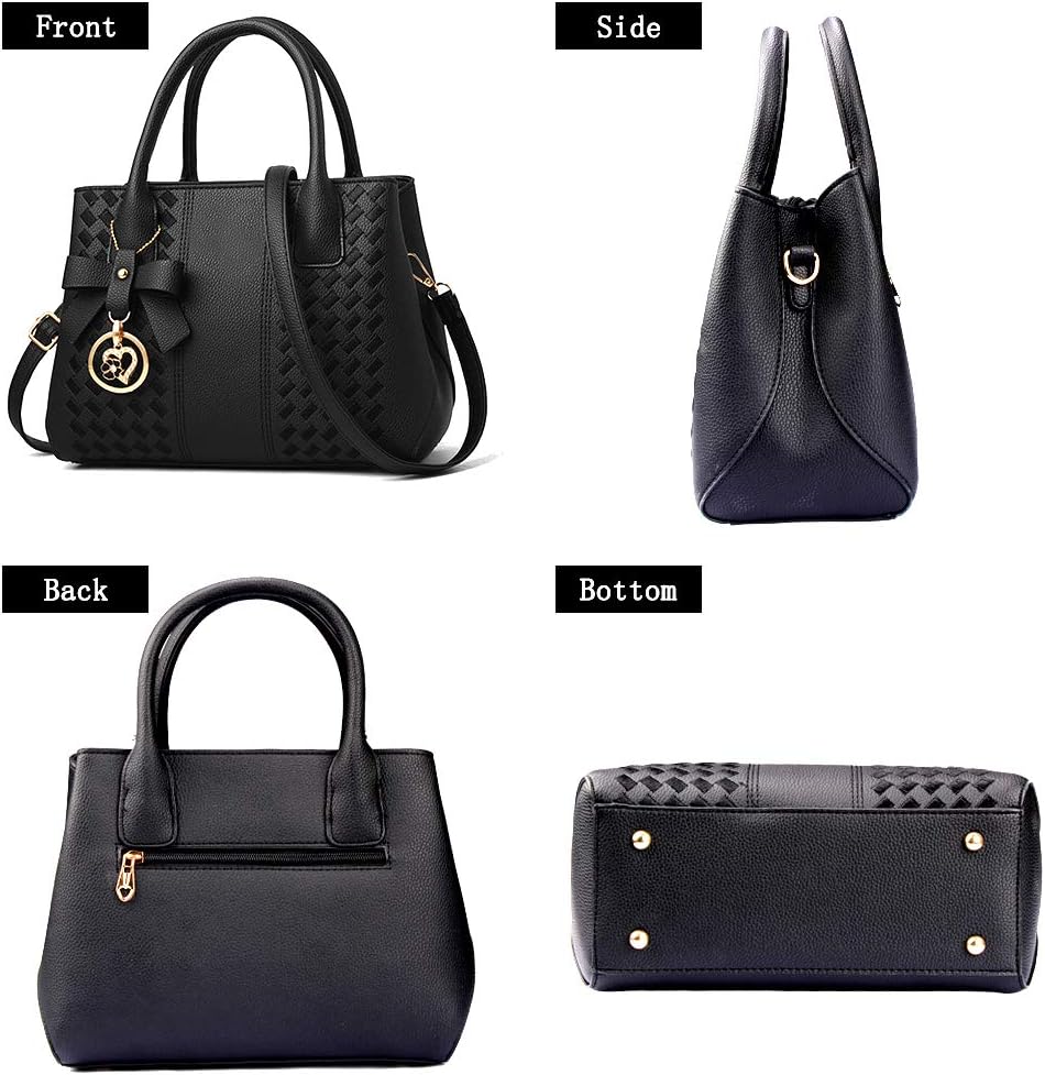 Purses and Handbags for Women Fashion Ladies PU Leather Top Handle Satchel Shoulder Tote Bags