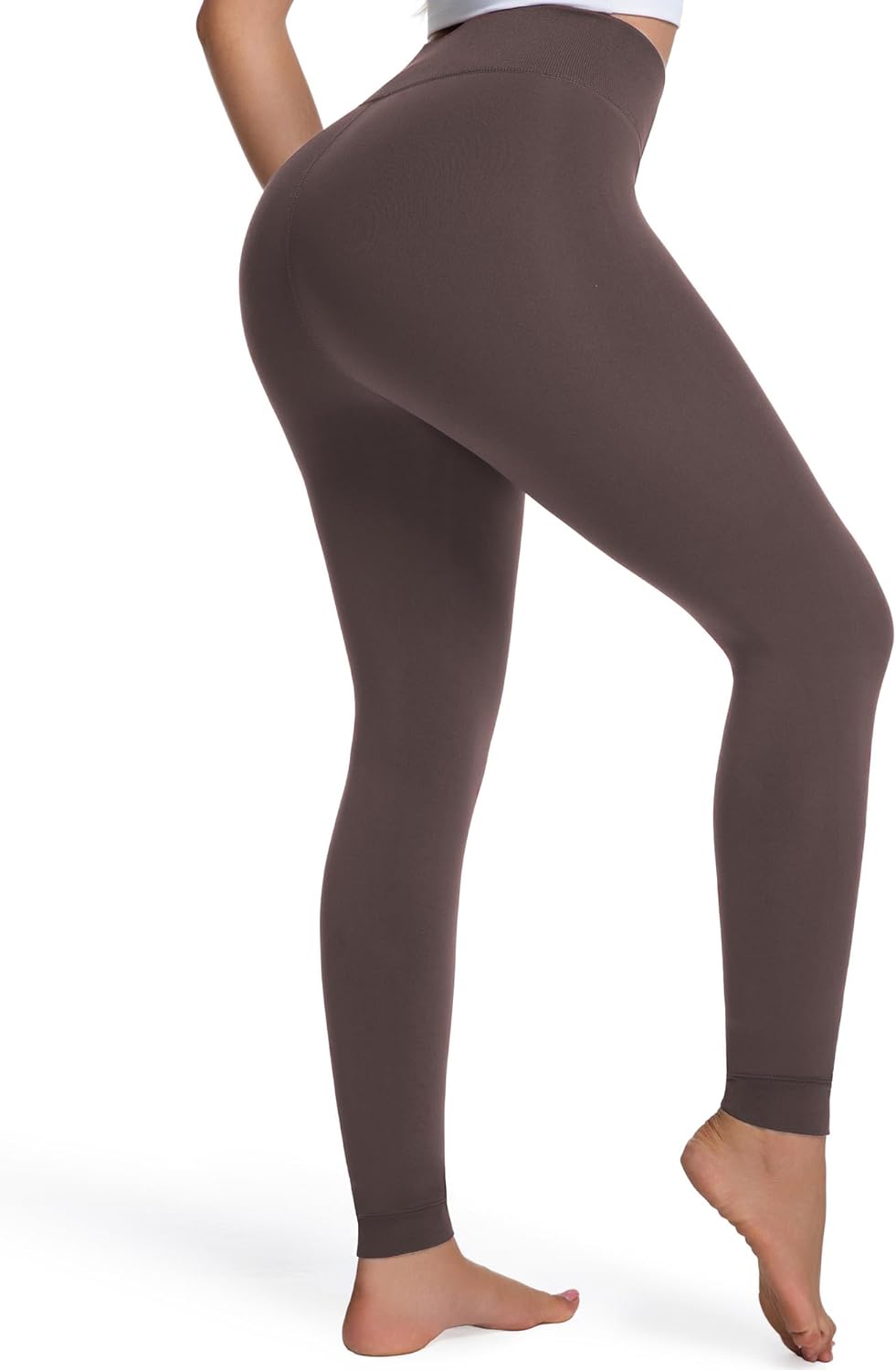 Fleece Lined Leggings for Women - High Waisted Thick Thermal Yoga Pants Soft Comfortable Velvet Tights