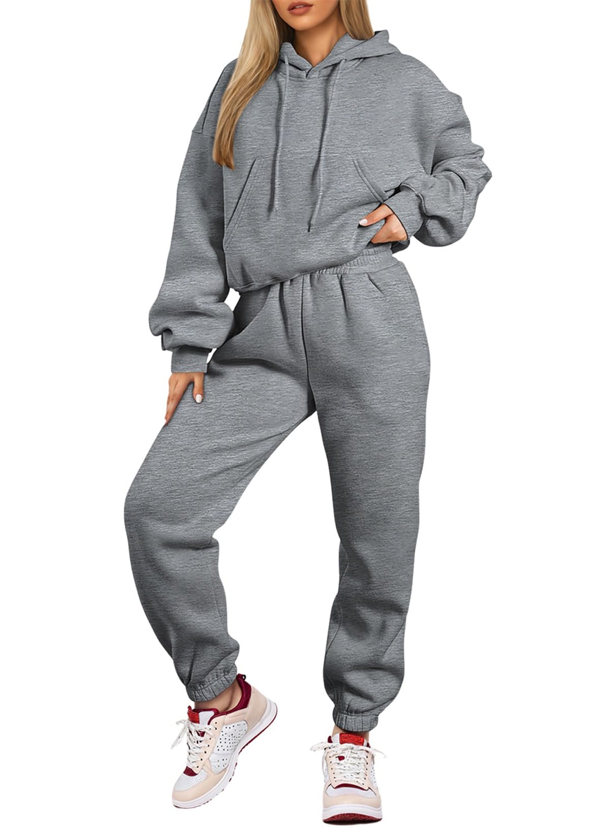Herseas Womens 2 piece Outfits Lounge Sets Sweatsuits Hoodies Long Sleeve Sweat Set Fleece Fall Fashion Clothing 2025