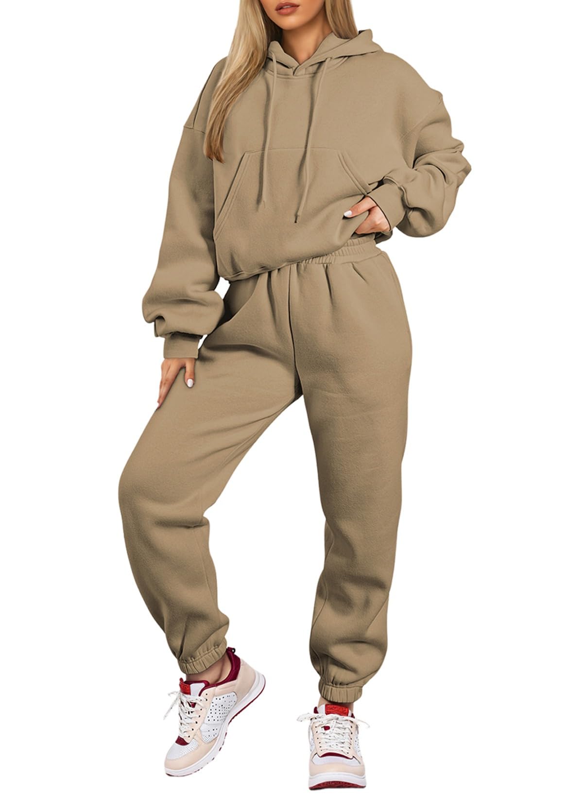 Herseas Womens 2 piece Outfits Lounge Sets Sweatsuits Hoodies Long Sleeve Sweat Set Fleece Fall Fashion Clothing 2025