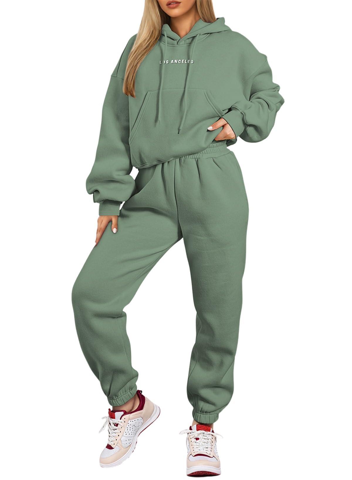 Herseas Womens 2 piece Outfits Lounge Sets Sweatsuits Hoodies Long Sleeve Sweat Set Fleece Fall Fashion Clothing 2025
