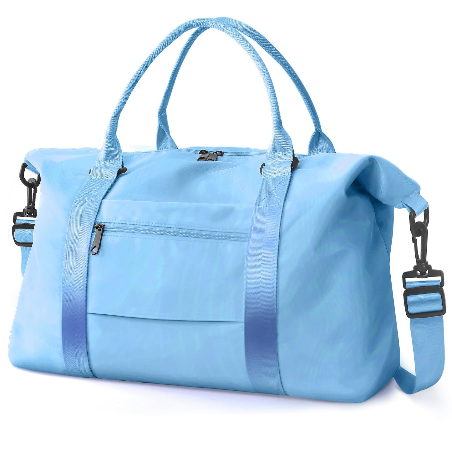 TOPBAG Travel Duffle Bag, Waterproof Weekender Carry On Tote Bags for Women, Sport Gym Bag for Men, Hospital Bag for Labor and Delivery, Overnight Luggage Bag with Trolley Sleeve Coral Pink