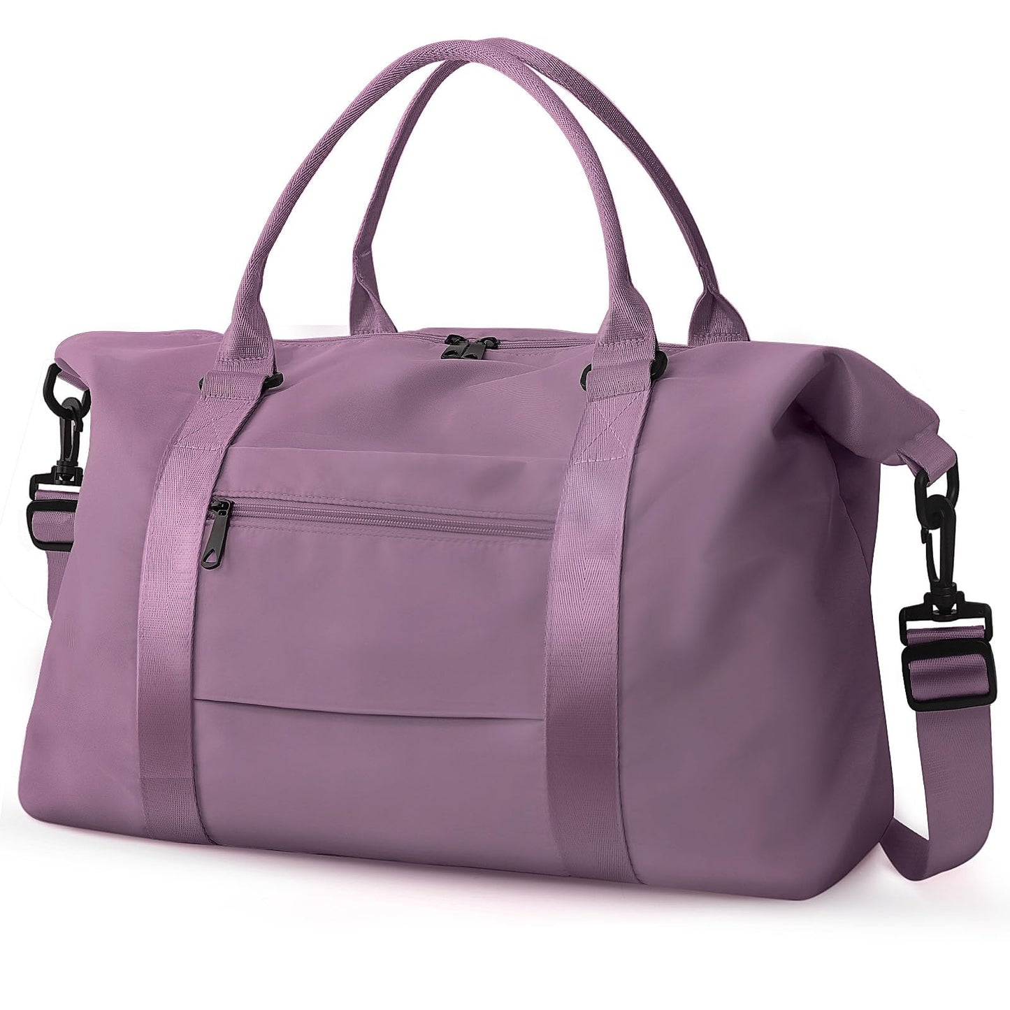 TOPBAG Travel Duffle Bag, Waterproof Weekender Carry On Tote Bags for Women, Sport Gym Bag for Men, Hospital Bag for Labor and Delivery, Overnight Luggage Bag with Trolley Sleeve Coral Pink