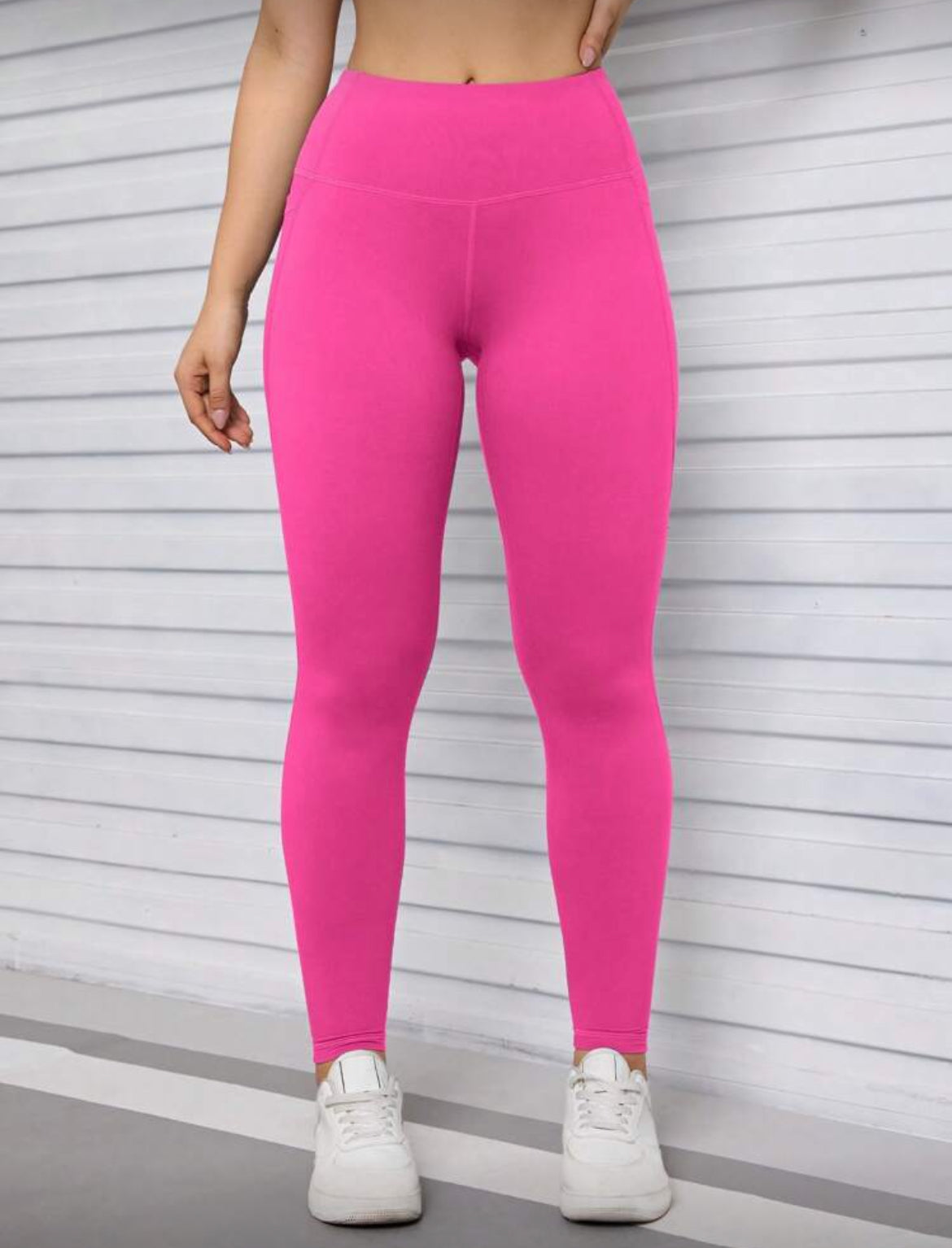 Womens Pocket Base Skinny Leggings High Waist Butt Lift