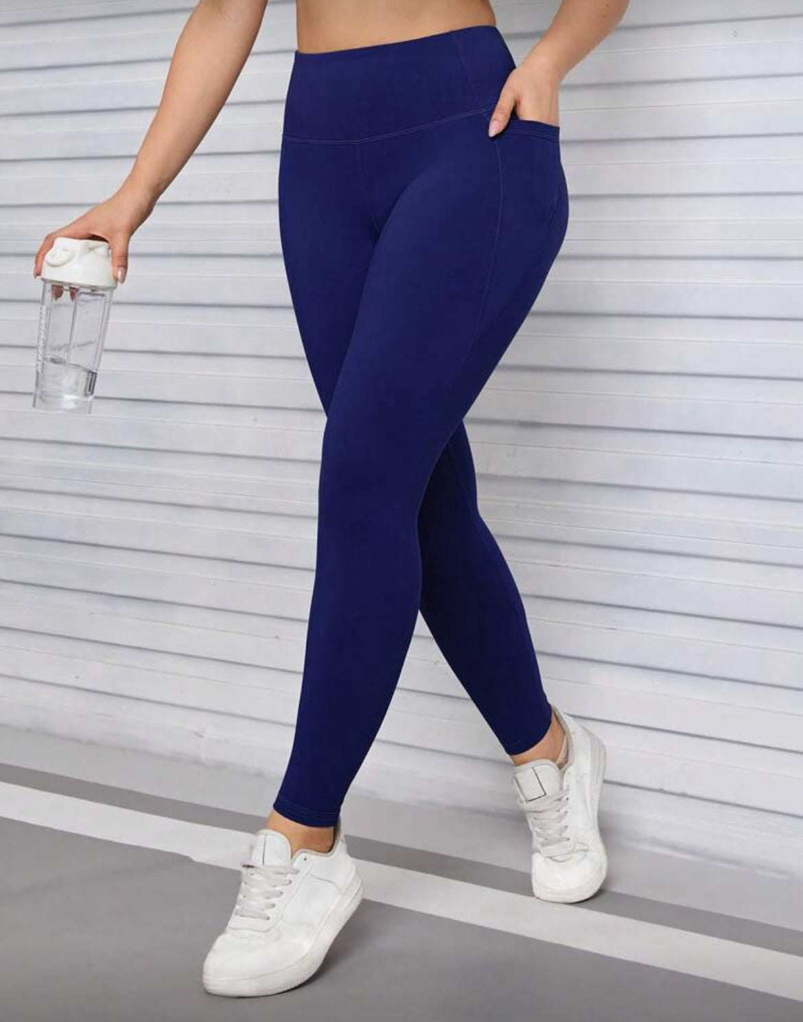 Womens Pocket Base Skinny Leggings High Waist Butt Lift