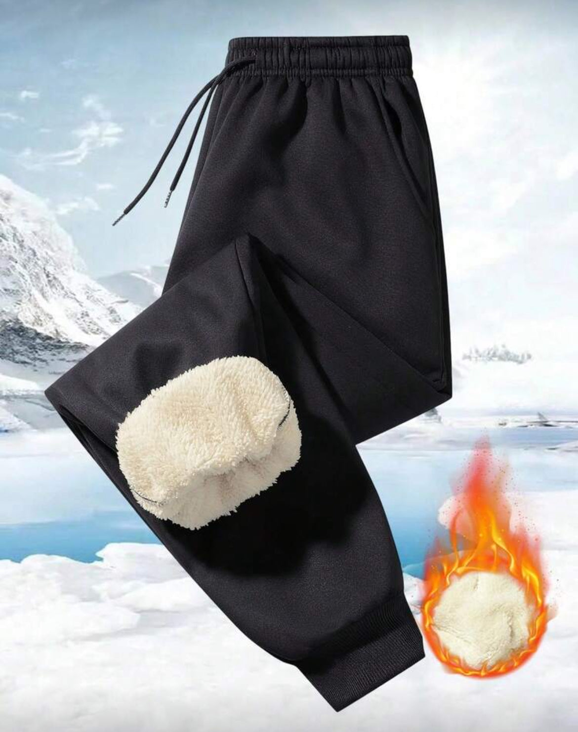 Womens Warm Fleece Sweatpants for Outdoor Activities