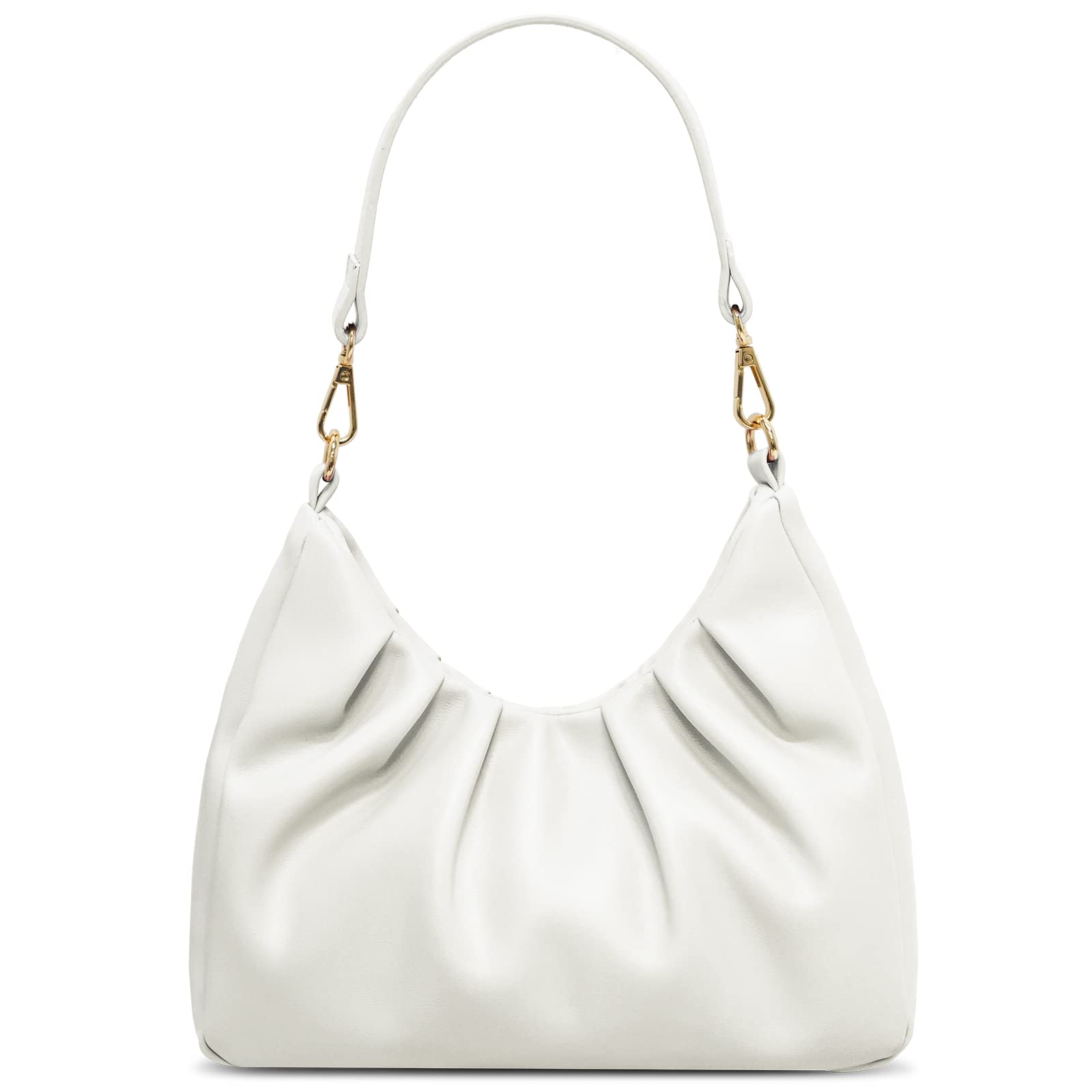 LIVACASA Shoulder Bags for Women, Cute Soft Small Clutch Purses,PU Leather Hobo Crossbody Tote Dumpling Bags with Pockets