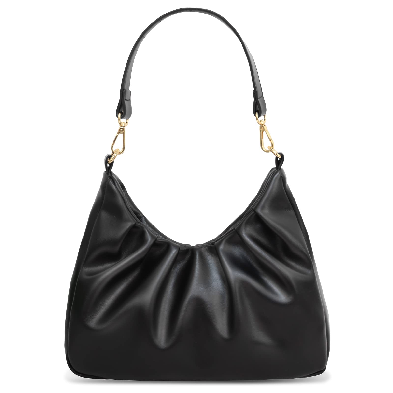 LIVACASA Shoulder Bags for Women, Cute Soft Small Clutch Purses,PU Leather Hobo Crossbody Tote Dumpling Bags with Pockets