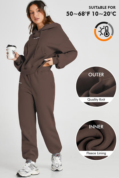 Herseas Womens 2 piece Outfits Lounge Sets Sweatsuits Hoodies Long Sleeve Sweat Set Fleece Fall Fashion Clothing 2025