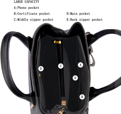 Purses and Handbags for Women Fashion Ladies PU Leather Top Handle Satchel Shoulder Tote Bags