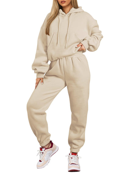 Herseas Womens 2 piece Outfits Lounge Sets Sweatsuits Hoodies Long Sleeve Sweat Set Fleece Fall Fashion Clothing 2025