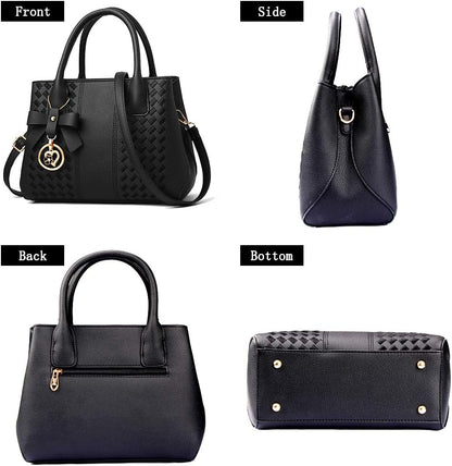 Purses and Handbags for Women Fashion Ladies PU Leather Top Handle Satchel Shoulder Tote Bags