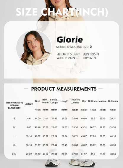 Herseas Womens 2 piece Outfits Lounge Sets Sweatsuits Hoodies Long Sleeve Sweat Set Fleece Fall Fashion Clothing 2025