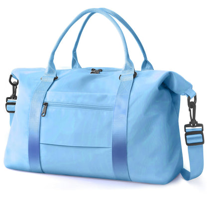 TOPBAG Travel Duffle Bag, Waterproof Weekender Carry On Tote Bags for Women, Sport Gym Bag for Men, Hospital Bag for Labor and Delivery, Overnight Luggage Bag with Trolley Sleeve Coral Pink