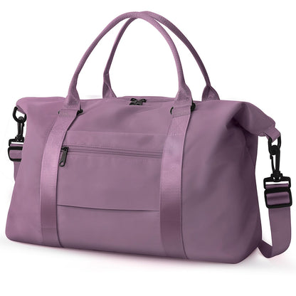 TOPBAG Travel Duffle Bag, Waterproof Weekender Carry On Tote Bags for Women, Sport Gym Bag for Men, Hospital Bag for Labor and Delivery, Overnight Luggage Bag with Trolley Sleeve Coral Pink
