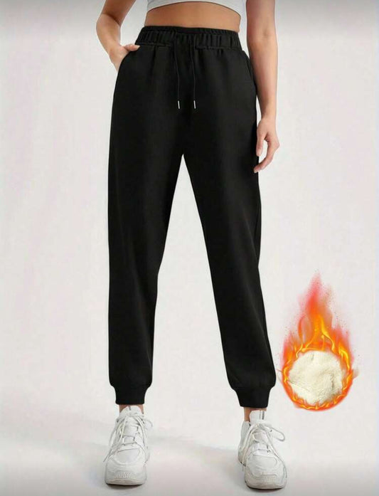 Womens Warm Fleece Sweatpants for Outdoor Activities